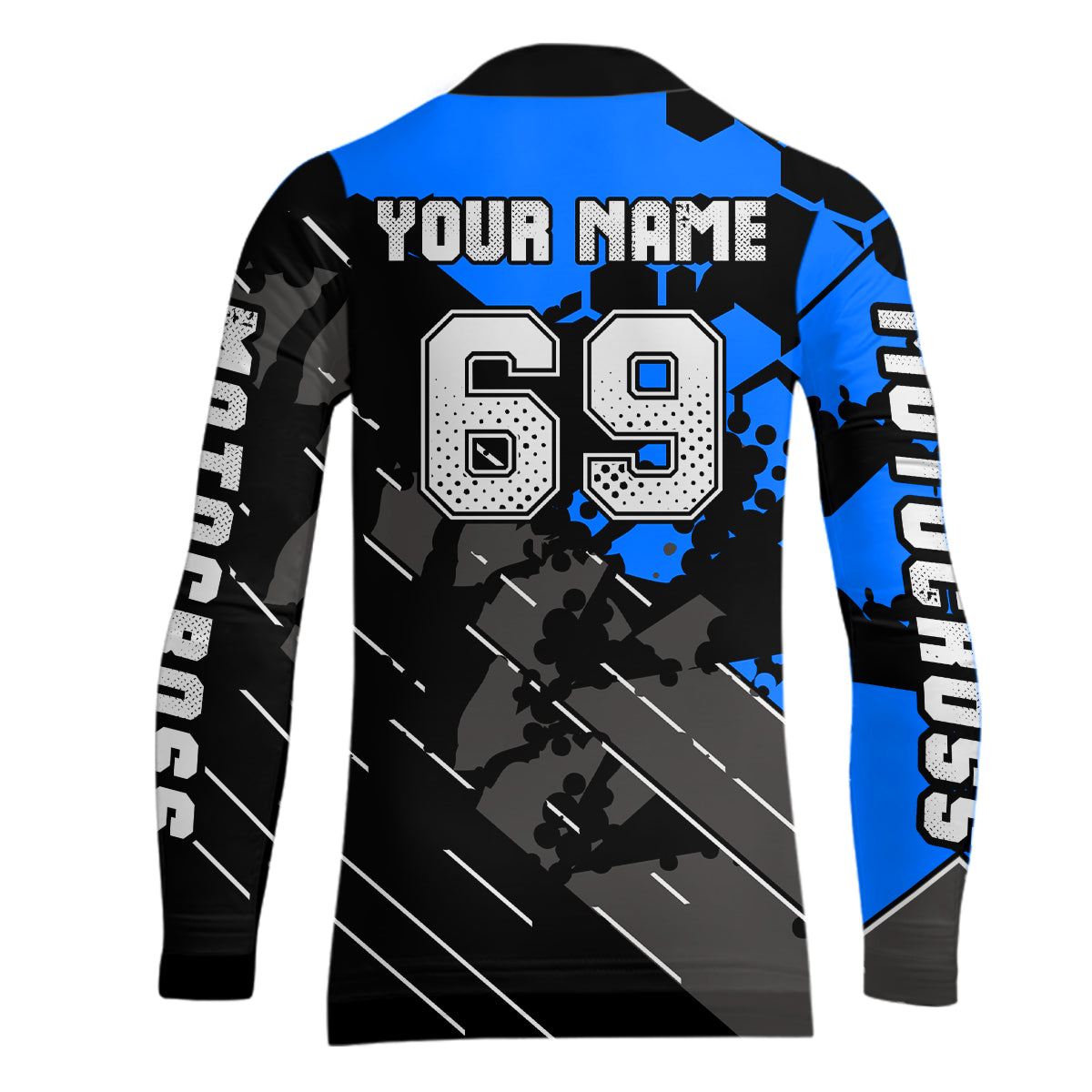 Motocross Racing Jersey Blue Upf30+ Motorcycle Dirt Bike Jersey Off-Road Shirt Men Kid Women XM298