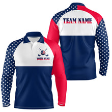 Load image into Gallery viewer, Custom Patriotic Golf Polo Shirt for Men Women Team US Flag Golf Apparel for Golfer MMG18