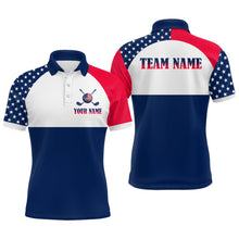 Load image into Gallery viewer, Custom Patriotic Golf Polo Shirt for Men Women Team US Flag Golf Apparel for Golfer MMG18