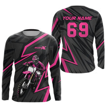 Load image into Gallery viewer, Custom Motocross Racing Jersey Pink Dirt Bike Shirt Kid Men Women Off-road Shirt XM305