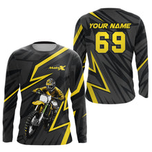 Load image into Gallery viewer, Custom Motocross Racing Jersey Yellow Dirt Bike Shirt Kid Men Women Off-road Shirt XM305