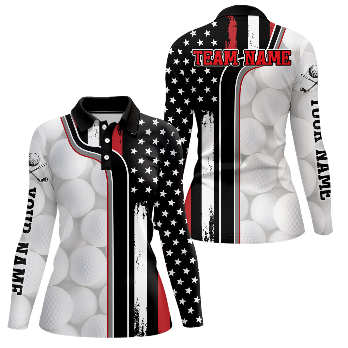 Custom Patriotic Golf Polo Shirt for Men Women Team US Golf Shirts for Golfer MMG21