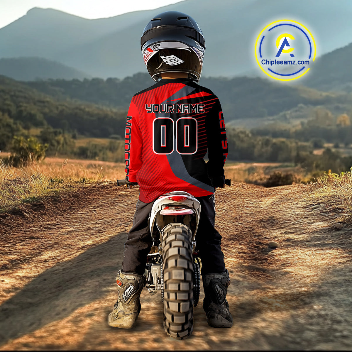 Red Motocross Racing Jersey Custom Dirt Bike Jersey Men Kid Women Off Road Jersey XM359