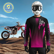 Load image into Gallery viewer, Pink ATV Riding Jersey Custom Quad Bike Jersey for Men Kid Women  ATV Racing Shirt MX105