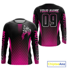 Load image into Gallery viewer, Pink ATV Riding Jersey Custom Quad Bike Jersey for Men Kid Women  ATV Racing Shirt MX105
