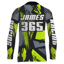 Load image into Gallery viewer, Custom Motocross Racing Jersey Men Kid Dirt Bike Shirt UPF30+ Off-Road Shirt Lime Green XM237