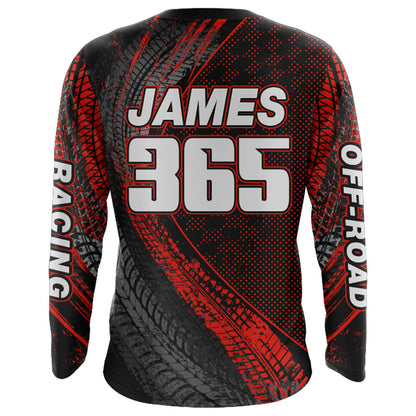 Dirt Bike Jersey Men Kid Women Upf30+ Red Motocross Shirt Racing Off-Road Shirt XM203