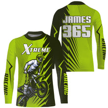 Load image into Gallery viewer, Green Motocross Racing Jersey Upf30+ Dirt Bike Shirt Motorcycle Men Kid Women XM176