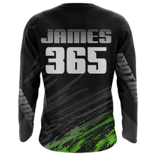 Load image into Gallery viewer, Motocross Racing Jersey Green Black UPF30+ Youth Dirt Bike Shirt Men Kid Off-road Shirt XM181