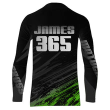 Load image into Gallery viewer, Motocross Racing Jersey Green Black UPF30+ Youth Dirt Bike Shirt Men Kid Off-road Shirt XM181