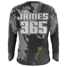 Load image into Gallery viewer, Motocross Racing Jersey Grey Green UPF30+ Dirt Bike Off-Road Shirt Men Kid Motorcycle XM182