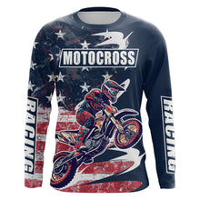 Load image into Gallery viewer, Motocross Jersey UPF30+ American Flag Dirt Bike Racing Adult&amp;Kid Off-Road Motorcycle Shirt| XM67