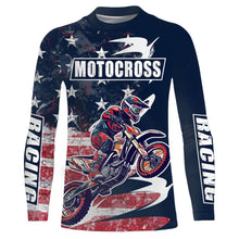 Load image into Gallery viewer, Motocross Jersey UPF30+ American Flag Dirt Bike Racing Adult&amp;Kid Off-Road Motorcycle Shirt| XM67