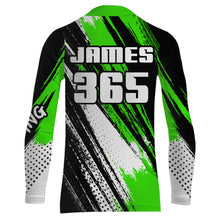 Load image into Gallery viewer, Motocross Racing Jersey Youth Men Kid UPF30+ Green Dirt Bike Shirt Racing Off-Road Jersey XM213