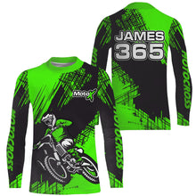 Load image into Gallery viewer, Green Motocross Racing Jersey Men Kid Upf30+ Dirt Bike Off-Road Shirt MX Jersey XM192