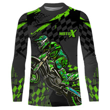 Load image into Gallery viewer, Green Dirt Bike Jersey UPF30+ Men Kid Youth Motocross Shirt Caro MotoX MX Racing Jersey XM145
