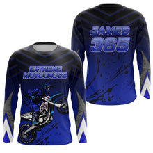 Load image into Gallery viewer, Blue Motocross Jersey UPF30+ MX Racing Shirt Kid Men Women Dirt Bike Riding Jersey XM230