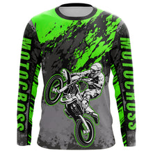 Load image into Gallery viewer, Motocross Racing Jersey Green Upf30+ Dirt Bike Shirt Men Women Kid MX Off-Road Jersey XM154