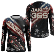 Load image into Gallery viewer, American Flag Motocross Racing Jersey UPF30+ Youth  Dirt Bike Shirt Kid Women Men Patriotic XM98
