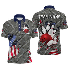 Load image into Gallery viewer, American Flag Bowling Shirt for Men and Women Patriotic Bowling Jere for Bowlers MBL38