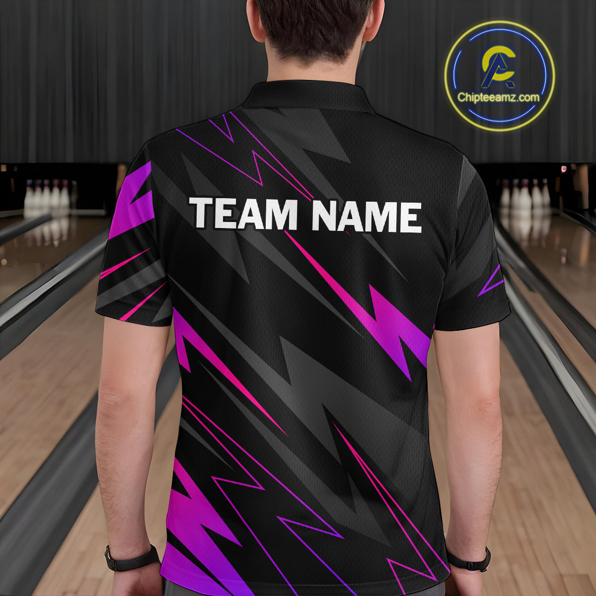 Purple Bowling Shirts for Women Men Custom Team Bowling Jerseys Personalized MBL175