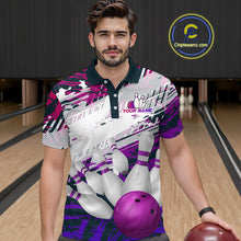 Load image into Gallery viewer, Purple Bowling Shirts for Women Men Custom Team Bowling Jerseys Polo&amp;1/4 Zip Shirt MBL176