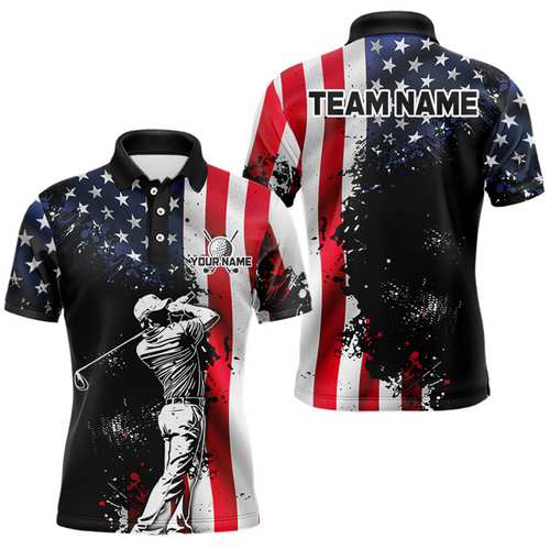 Patriotic Golf Polo Shirts Custom for Men and Women Golf Shirts Personalized MMG59