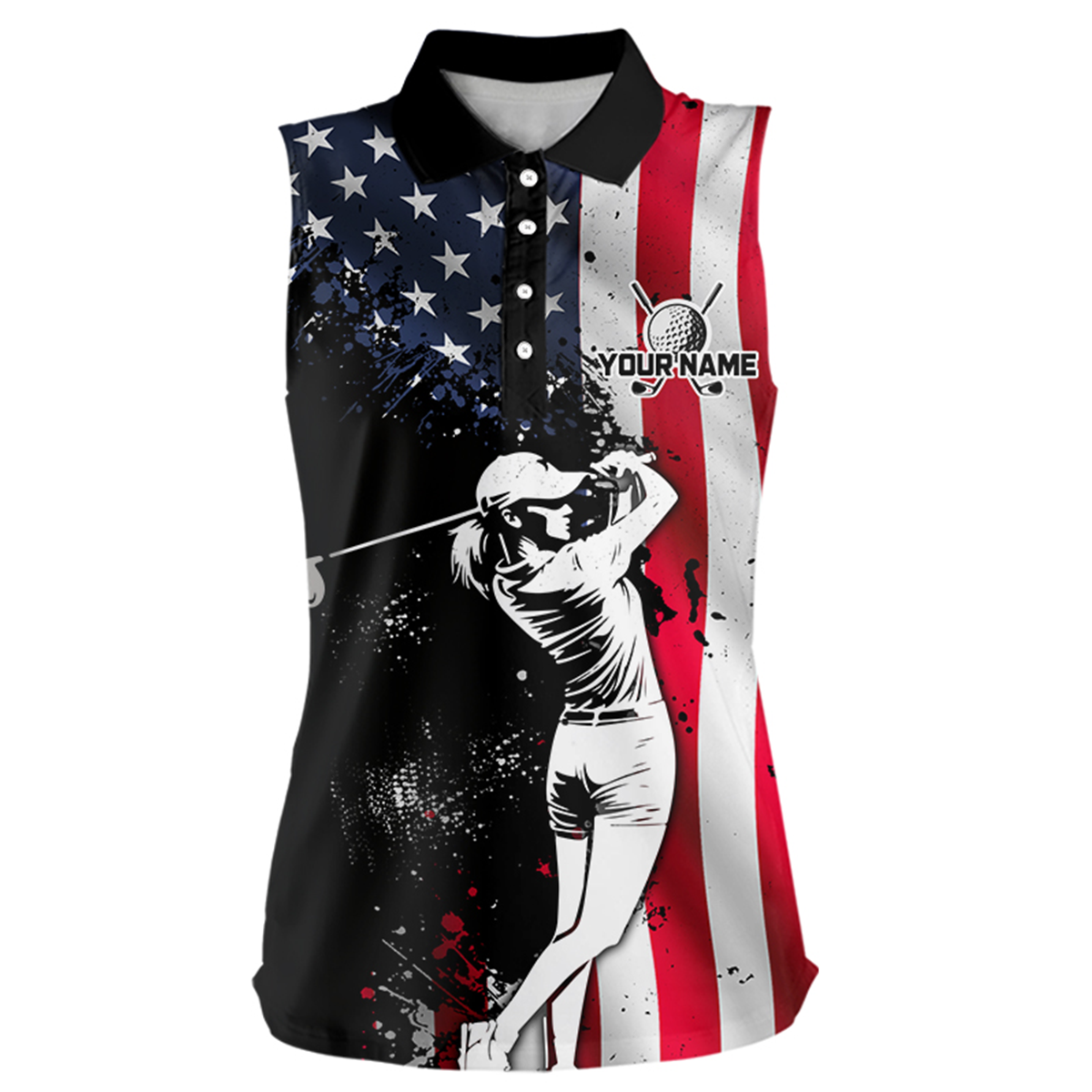 Patriotic Golf Polo Shirts Custom for Men and Women Golf Shirts Personalized MMG59