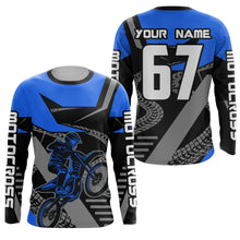 Load image into Gallery viewer, Blue Motocross Racing Jersey Women Men Kid Motorcycle Dirt Bike Shirt XM292