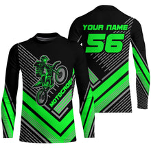 Load image into Gallery viewer, Motocross Racing Jersey Green Custom Dirt Bike Motorcycle Shirt For Kid Men Women XM295