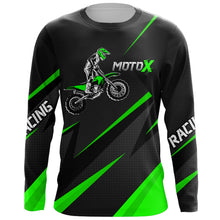 Load image into Gallery viewer, Motocross Racing Jersey Green Men Kid Upf30+ Dirt Bike Shirt Off-Road Racing Jersey XM248