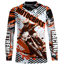 Load image into Gallery viewer, Orange Motocross Racing Jersey Men Kid MX Custom UV Protective Dirt Bike Off-road Shirt XM64