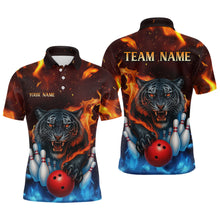 Load image into Gallery viewer, Custom Tiger Bowling Shirts for Men Women Team Bowling Jerseys for Bowlers MBL158