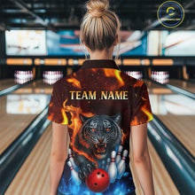 Load image into Gallery viewer, Custom Tiger Bowling Shirts for Men Women Team Bowling Jerseys for Bowlers MBL158