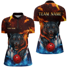 Load image into Gallery viewer, Custom Tiger Bowling Shirts for Men Women Team Bowling Jerseys for Bowlers MBL158