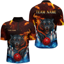 Load image into Gallery viewer, Custom Tiger Bowling Shirts for Men Women Team Bowling Jerseys for Bowlers MBL158