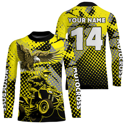 Eagle ATV Racing Jersey Yellow ATV Riding Shirt for Kid Adult Youth Quad ATV Jersey MX118
