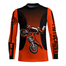 Load image into Gallery viewer, Custom Motocross Jersey Orange UPF30+ Dirt Bike Jersey MX Racing Adult&amp;Kid Off-Road Shirt XM09