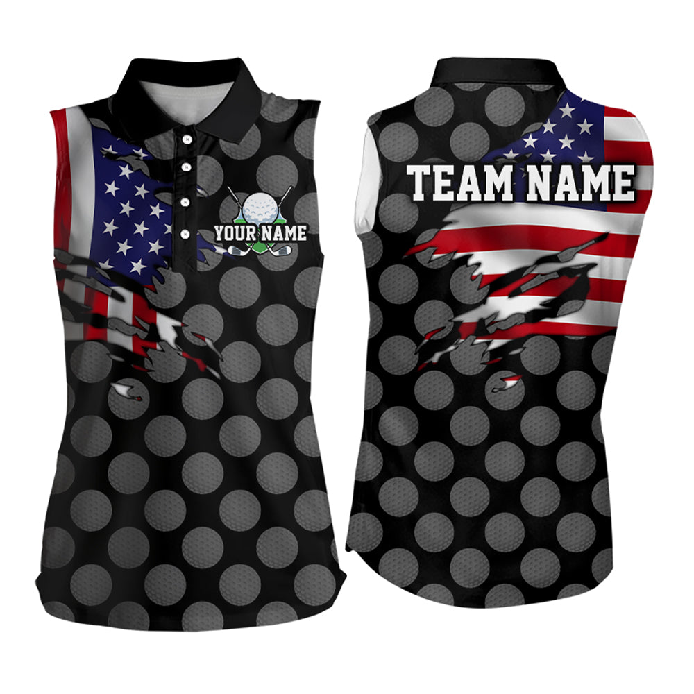 Custom American Golf Polo Shirt for Men Women Patriotic US Golf Shirts for Golfer MMG14
