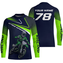 Load image into Gallery viewer, Green Motocross Racing Jersey Youth Men Women Dirt Bike Shirt Upf30+ Extreme Off-Road Racing Shirt XM310