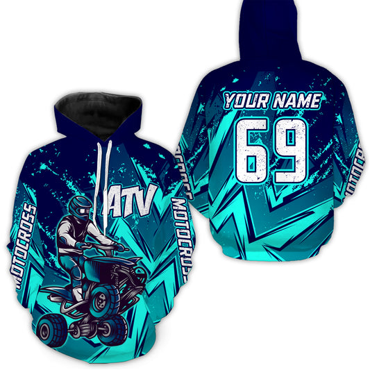 Custom ATV Motocross Hoodie for Men Women Quad Bike Shirt ATV Racing Hoodie MHATV05