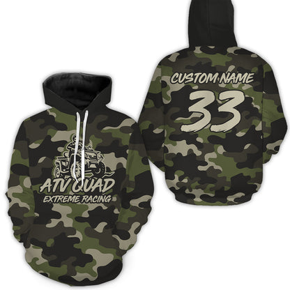 Custom ATV Motocross Hoodie for Men Women Quad Bike Shirt ATV Racing Hoodie MHATV08