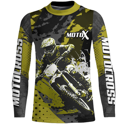 Custom Motocross Jersey Youth UPF30+ Racing Dirt Bike Shirt Men Kid Off-Road MX Riding Jersey XM153