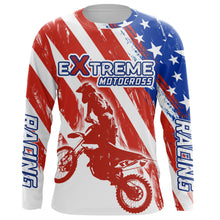 Load image into Gallery viewer, American Flag Motocross Racing Jersey UPF30+ Youth Women Men Kid Dirt Bike Shirt Patriotic XM104