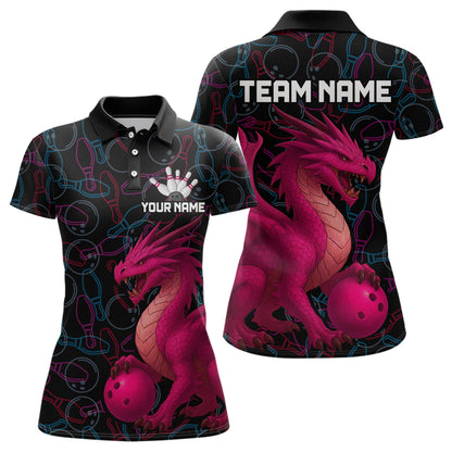 Pink Dragon Bowling Shirt Custom Bowling Jerseys for Men Women with Team Name MBL89