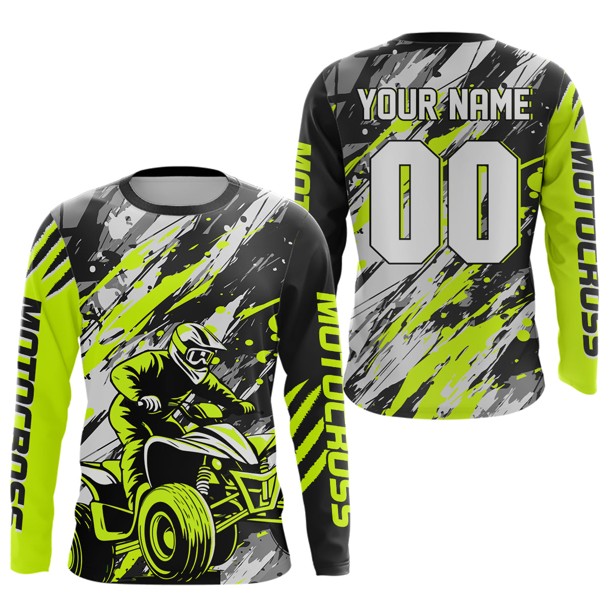ATV Racing Jersey Custom Green ATV Motocross Shirt Kid Women Men ATV Jersey MX137