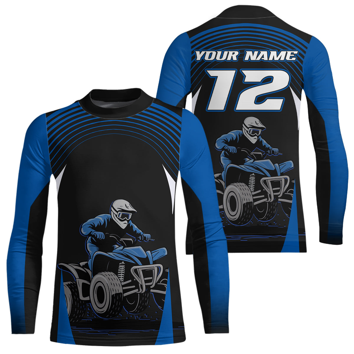 Custom ATV Racing Jersey Blue ATV Riding Shirt Quad ATV Jersey for Men Kid Women MX111