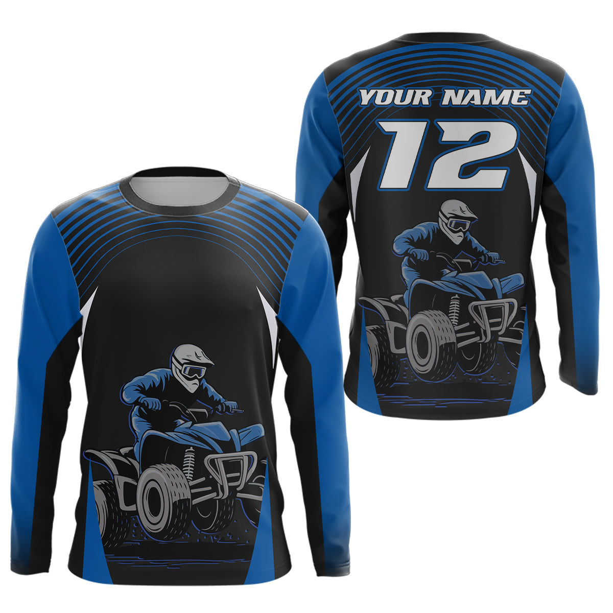 Custom ATV Racing Jersey Blue ATV Riding Shirt Quad ATV Jersey for Men Kid Women MX111