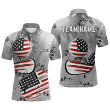Load image into Gallery viewer, Patriotic Golf Polo Shirt Custom Grey Golf Shirts for Men Women Team MMG59