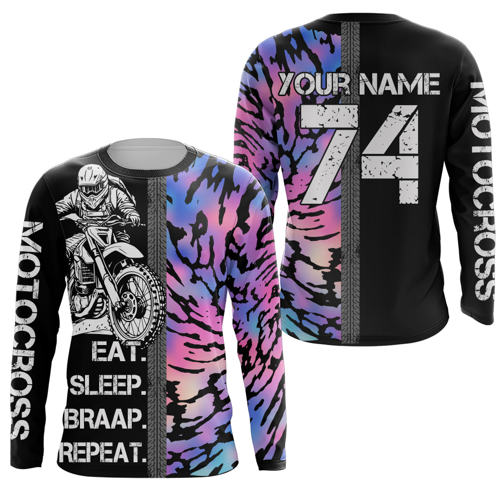 Motocross Jersey Personalized UPF30+ Dirt Bike Racing Jersey Men Kid Motorcycle Shirt XM32